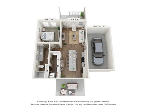 1 bed 1 bath A at Allier Port Wentworth Apartments, Port Wentworth, GA